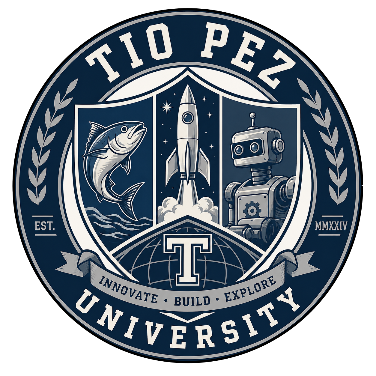 Tio Pez University crest