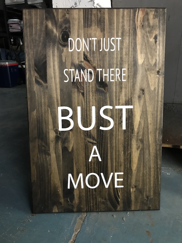 Wedding dance floor CNC sign