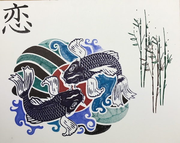 CNC plotter art drawn with pens and sharpies